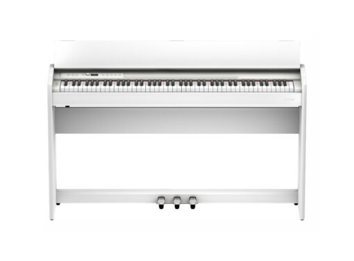 Roland F701 (weiß) - Angeschrägt Oben (geöffnet)